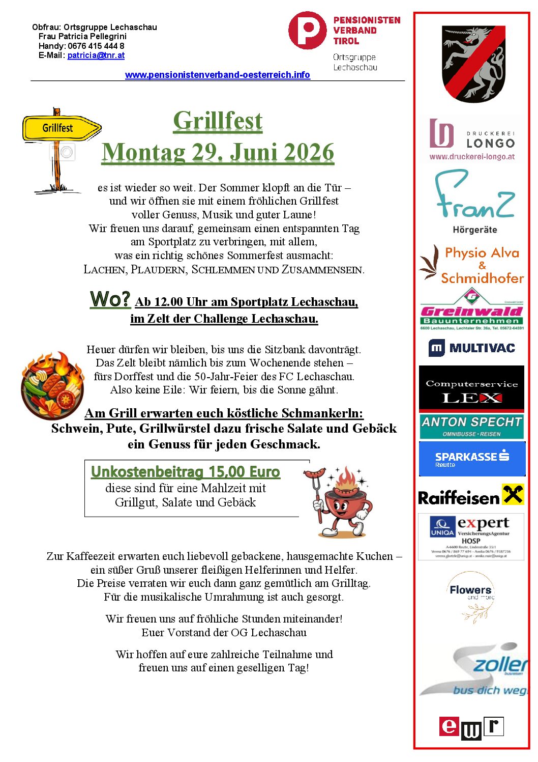 Grillen am Sportplatz Mail